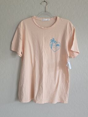 Altar'd State T-shirt Size Medium Peach Palm Tree New